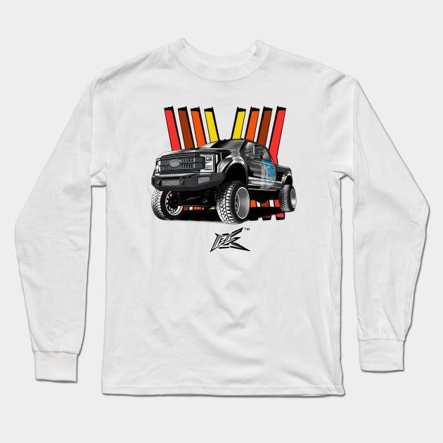 ford f350 hd truck black Long Sleeve T-Shirt by naquash